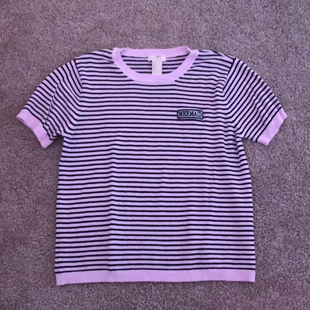 F21 crop top mermaid shirt